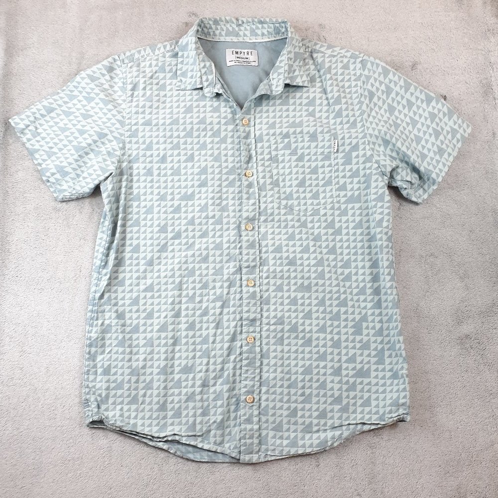 4/$25 Empyre Geometric Triangle Button Down Top M